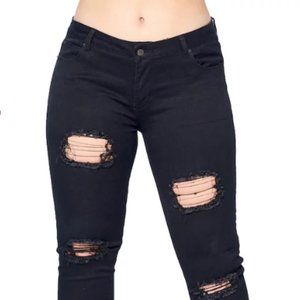 Skinny Destroyed Jeans
